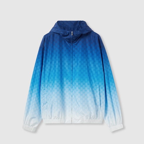 Jacke aus technischem Popeline mit Print und RV