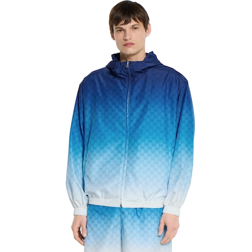 Jacke aus technischem Popeline mit Print und RV