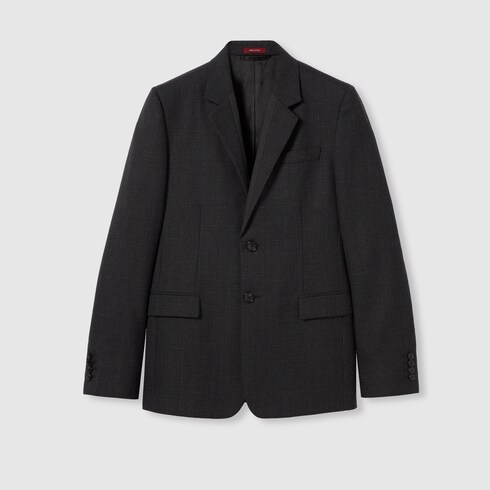 Single-breasted wool jacket
