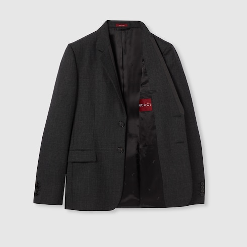 Chaqueta de lana con una sola hilera de botones