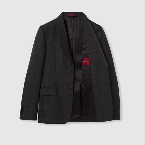 Single-breasted wool jacket