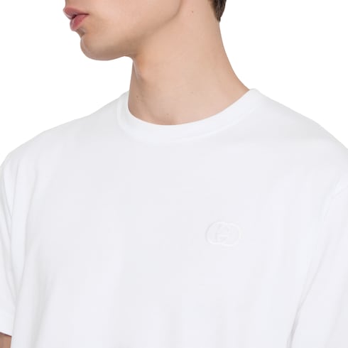 T-shirt in jersey di cotone con ricamo