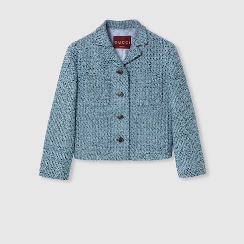 Wool cotton bouclé jacket