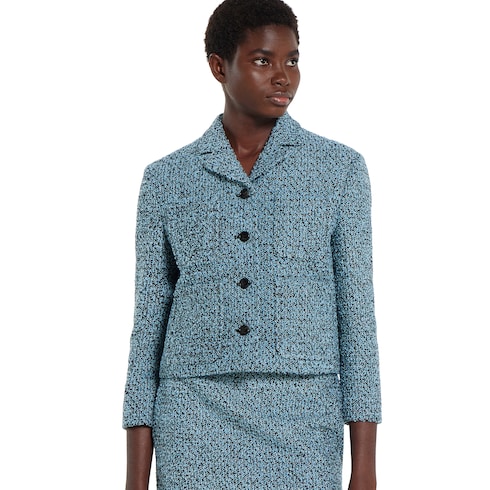 Wool cotton bouclé jacket