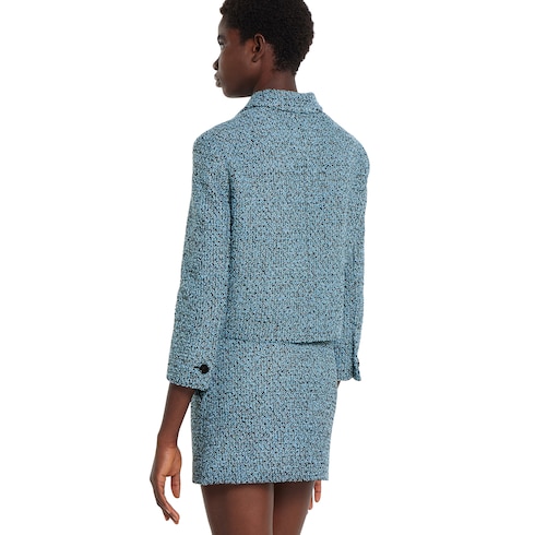 Wool cotton bouclé jacket
