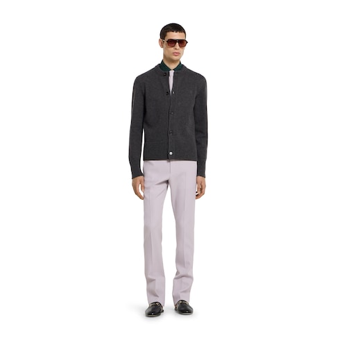 Camisa de jacquard de seda con GG