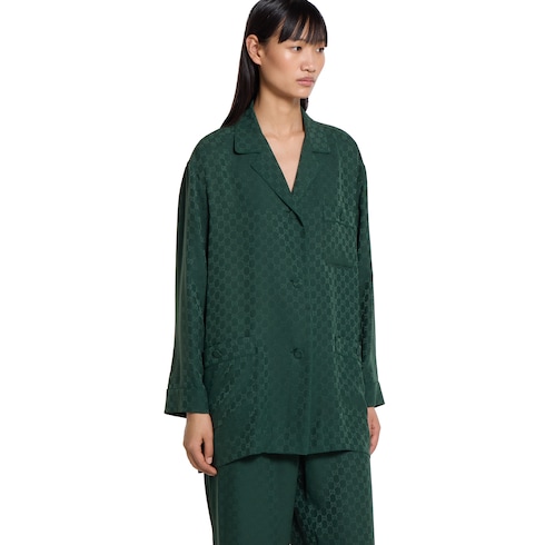 GG silk jacquard shirt