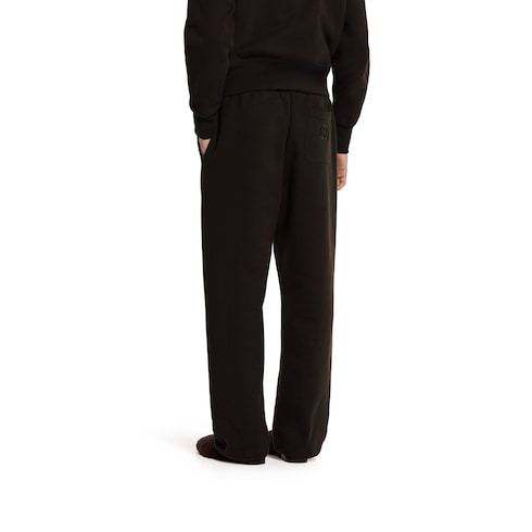 Brushed cotton jersey track bottoms