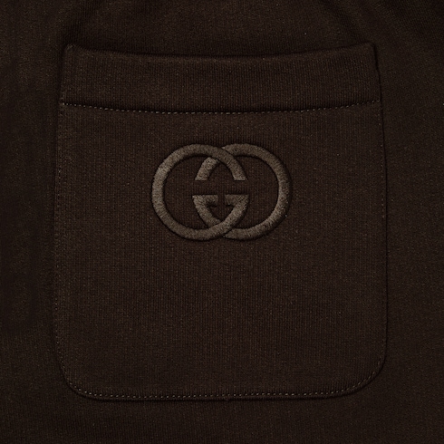 Brushed cotton jersey track bottoms