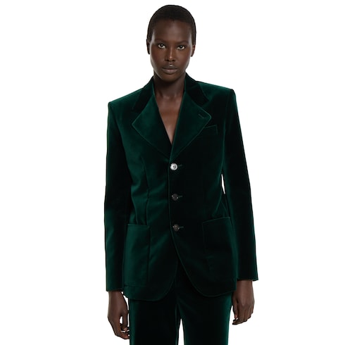 Chaqueta de terciopelo de algodón elástico