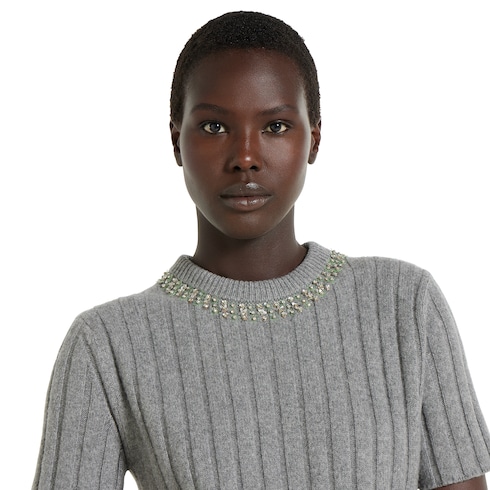 Rib soft wool and cashmere top