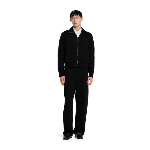 Sweatshirt aus gebürstetem Baumwolljersey mit RV 