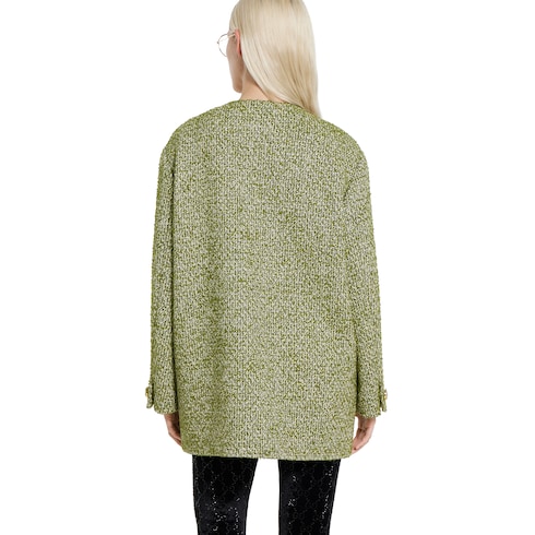 Cappotto in lana e cotone bouclé