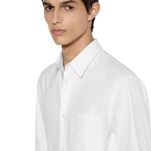 Camisa Oxford GG de algodón