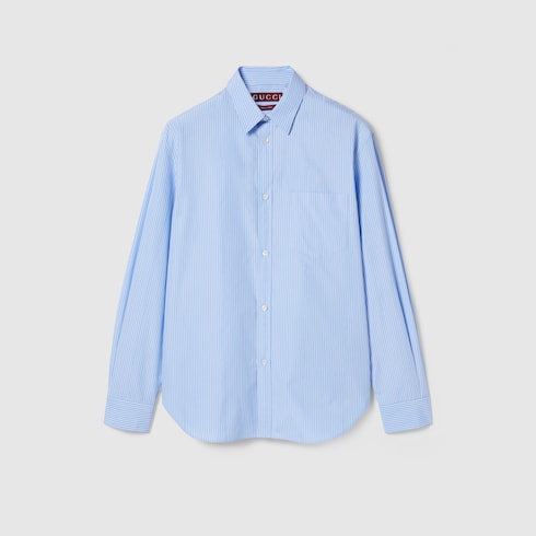 Camisa de popelina de algodón con logotipo