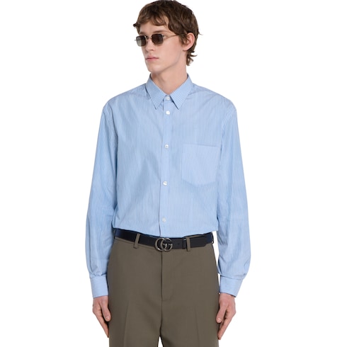 Camisa de popelina de algodón con logotipo