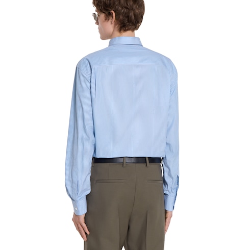 Chemise en popeline de coton avec logo
