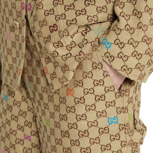 GUCCI GG キャンバス ショートパンツ 38 GGキャンバス ショートパンツキャメル＆ダークブラウン | GUCCI公式