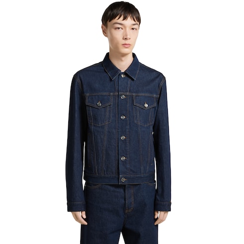Cotton denim jacket with Web