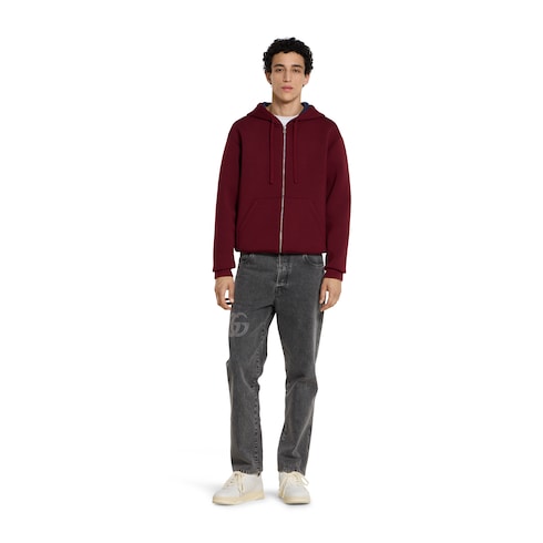 Pantalon ajusté en denim avec logo