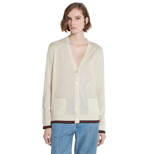 Cardigan en cachemire extra fin et soie