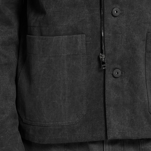 Veste en toile de coton délavé