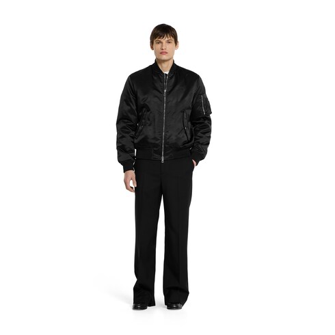 Chaqueta bomber de lona de nylon grueso