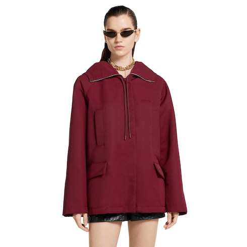 Jacke aus Stoff mit Kapuze und Logo