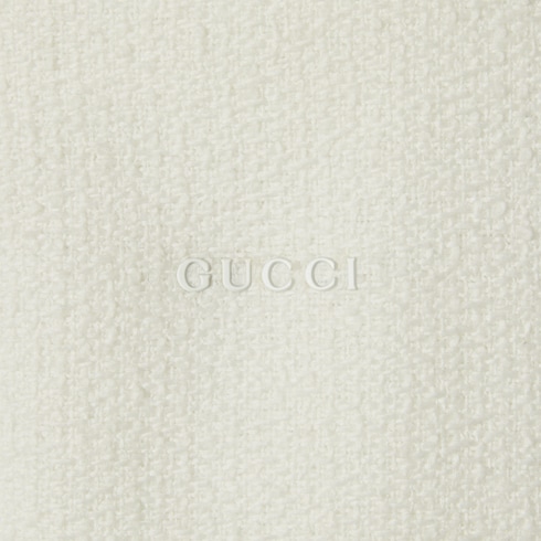 Wool bouclé jacket with logo