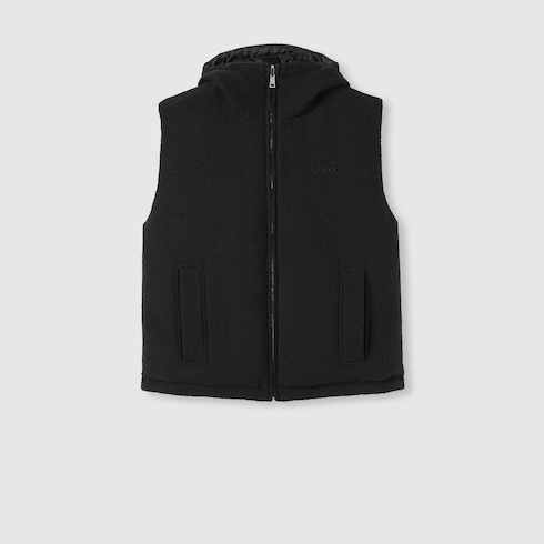 Reversible wool bouclé gilet