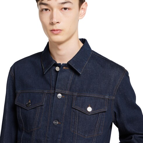 Cotton denim jacket with Web