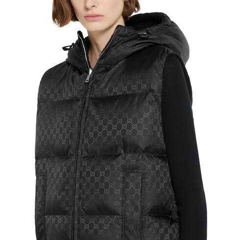 Reversible wool bouclé gilet