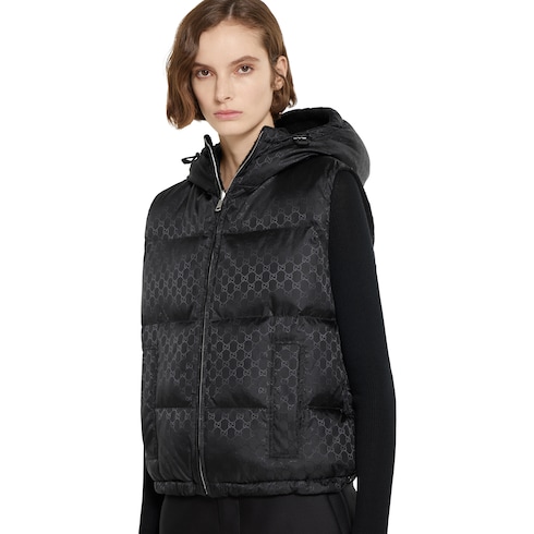 Veste sans manches réversible en laine bouclée