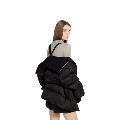 Giacca in gabardina di nylon fine con logo