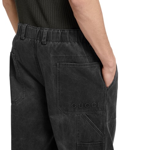 Delavé cotton canvas pant with logo 