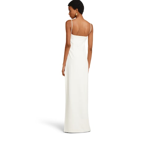 Long silk dress with crystal Horsebit