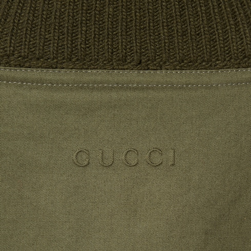 Wool knit cardigan with embroidery