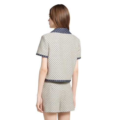 Diamond cotton bouclé jacket