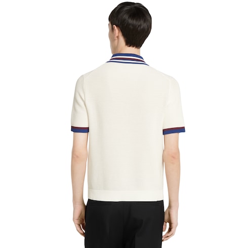 Poloshirt aus Baumwoll-Piqué mit Intarsie