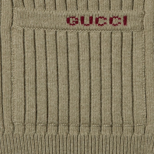 Cardigan aus geripptem Woll-Kaschmirstrick