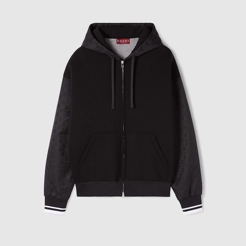 Jersey wool zip jacket