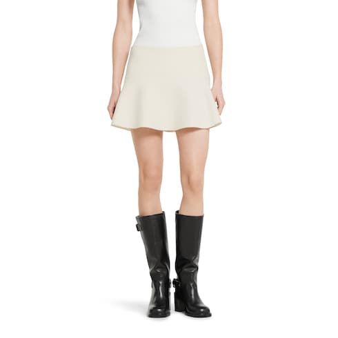 Wool bouclé mini skirt