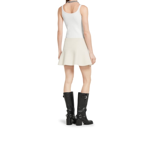 Wool bouclé mini skirt
