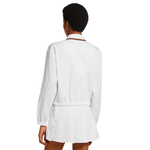 Bluse aus Baumwollpopeline mit Kordelzug