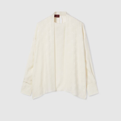 Marina Chain silk jacquard top