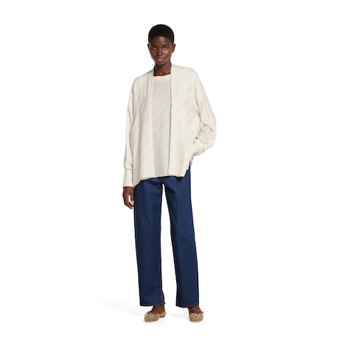 Oberteil aus Marina Chain-Seidenjacquard