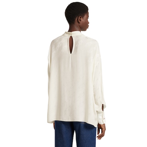 Oberteil aus Marina Chain-Seidenjacquard