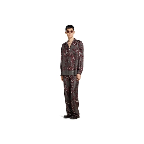 Camicia in twill di seta stampato