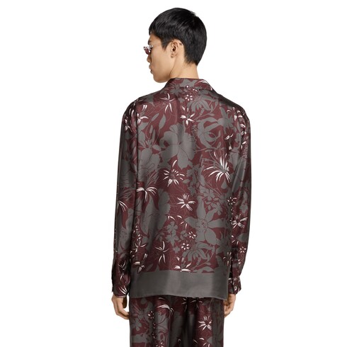 Camicia in twill di seta stampato