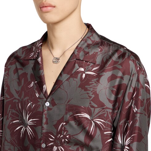 Camisa de sarga de seda con estampado